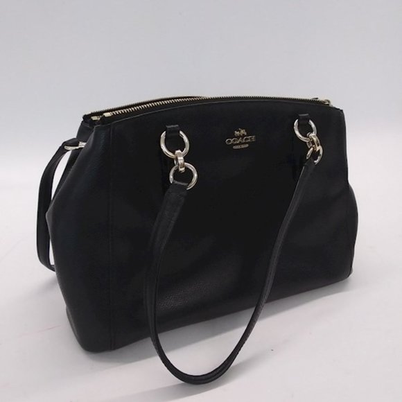 Coach Handbags - Coach Black Crossbody Pebbled Leather Bag D1692-F36637